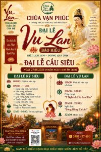 Đại lễ Vu Lan Báo Hiếu và Đại lễ Cầu Siêu 2026 tại Chùa Vạn Phúc, xã Vĩnh An, tỉnh Phú Thọ